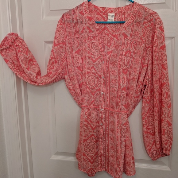 Terra & Sky Tops - Terra & Sky Women's Long Sleeve Blouse 1X 16W-18W